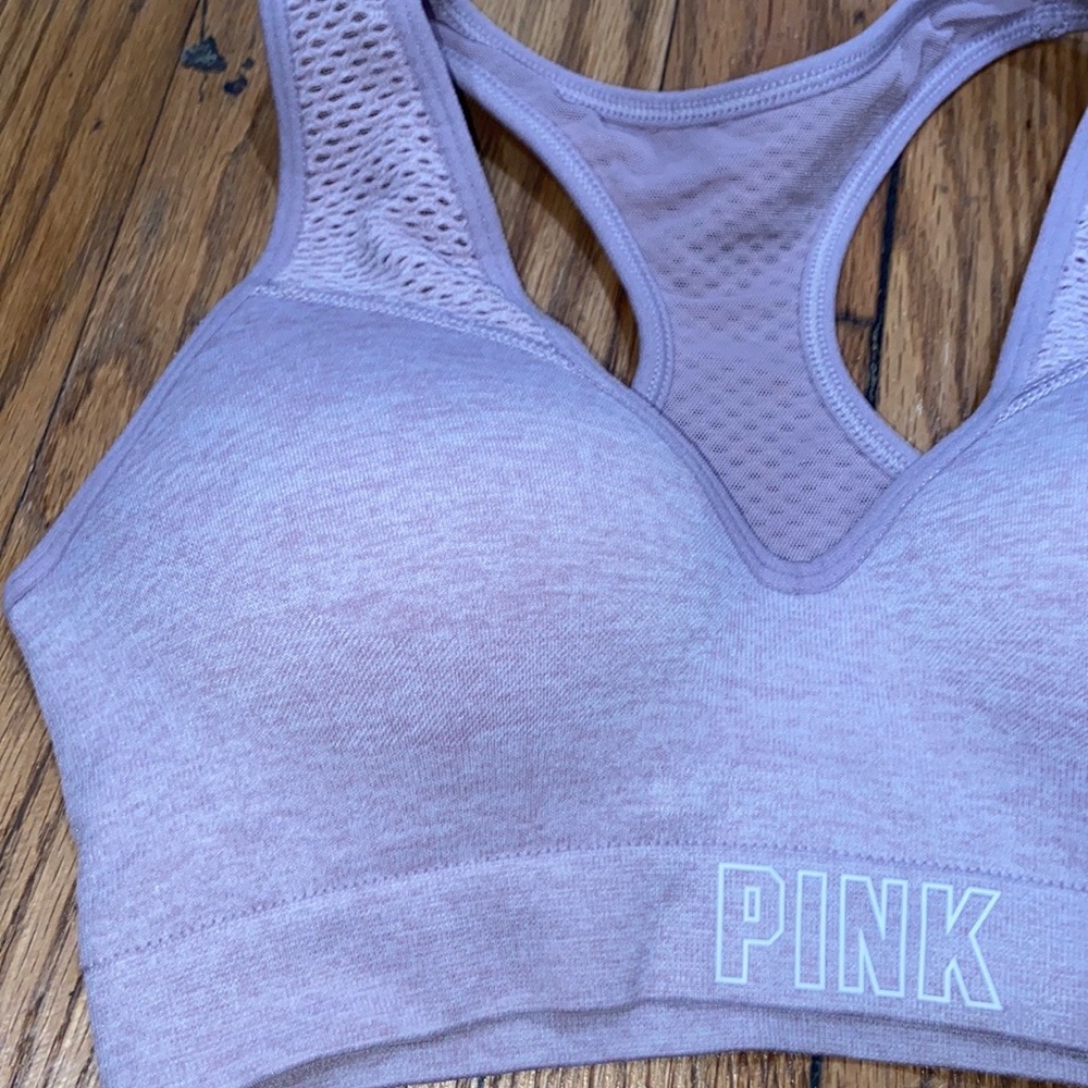 VICTORIA'S SECRET *PINK* SPORT SEAMLESS MESH PUSH UP SPORTS BRA. SIZE: XS - Picture 2 of 5